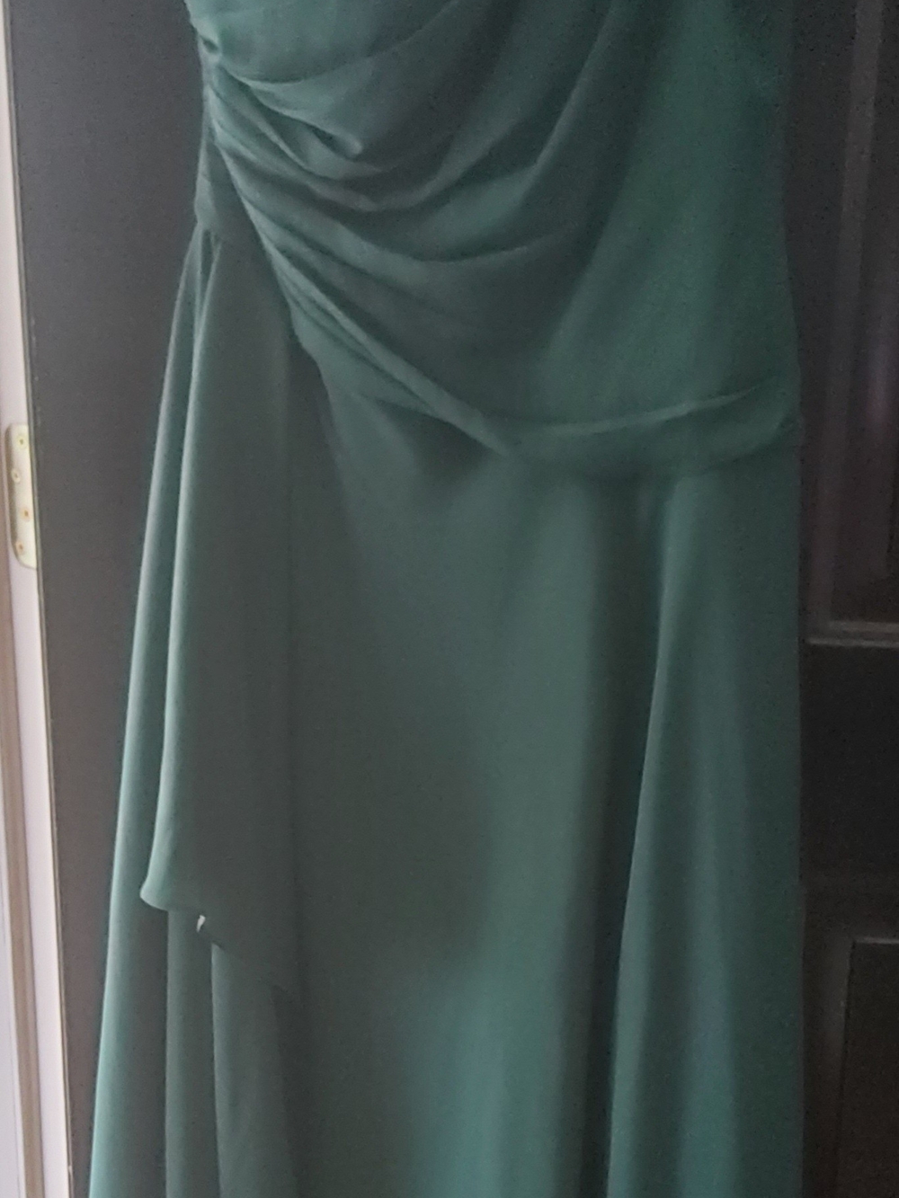 Emerald Green Draped Evening Dress Sz. 12